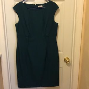Calvin Klein sheath dress teal size 14